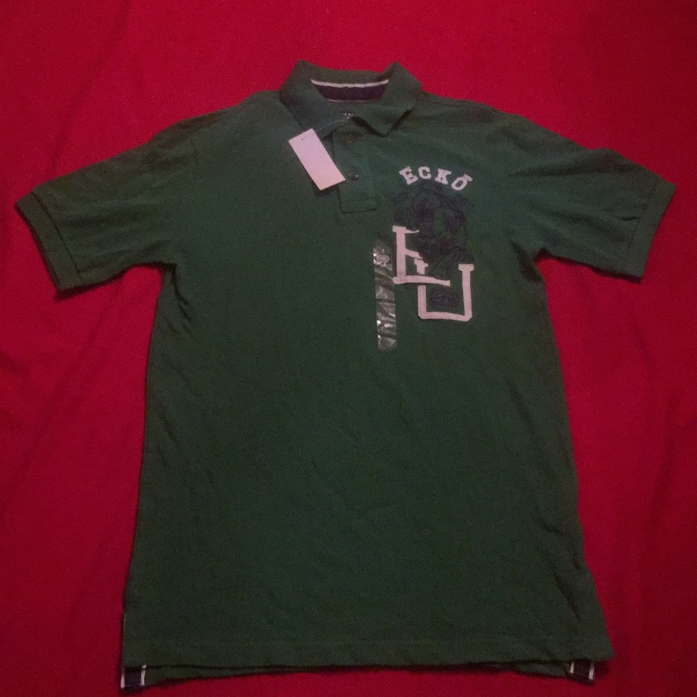Green polo shirt